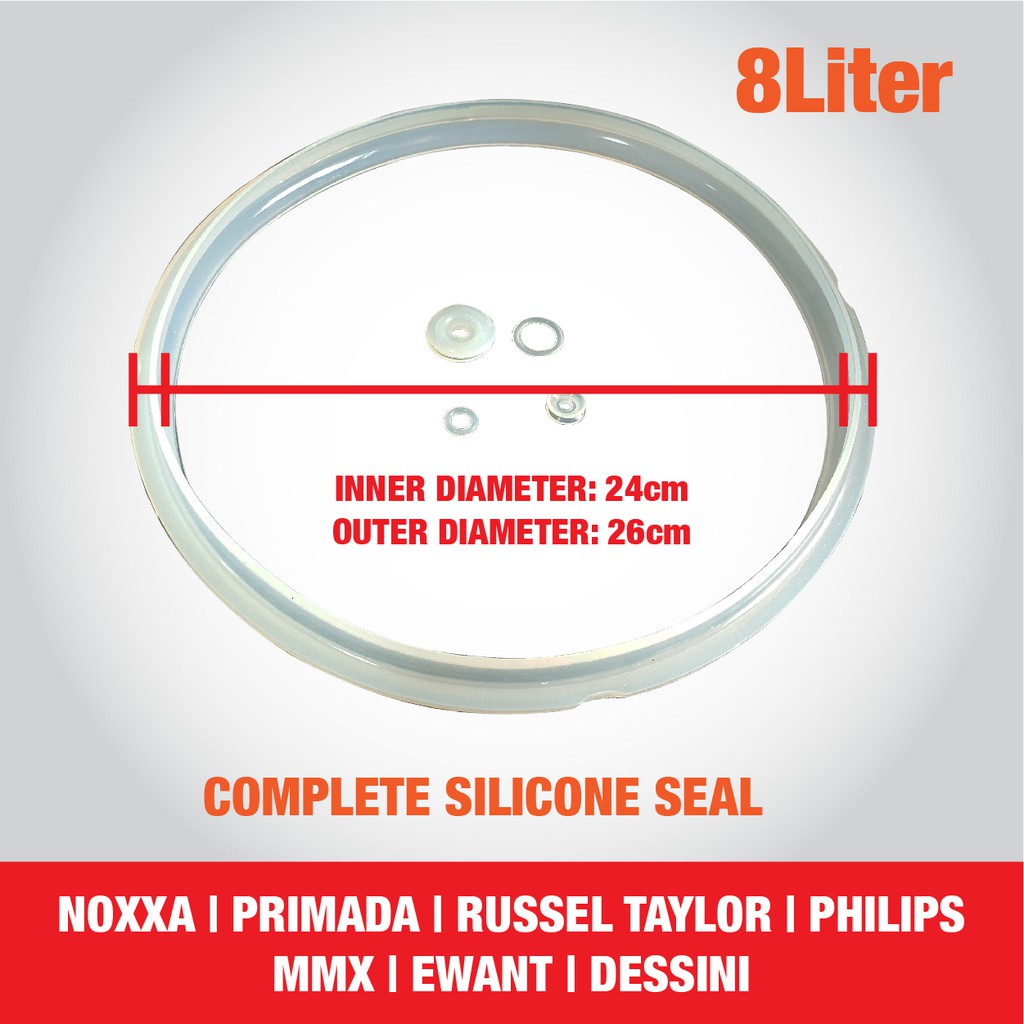 Noxxa 8 Liters Electric Pressure Cooker Silicone Seal Belt, Spare Parts for all 8liters Pressure Cooker Brand