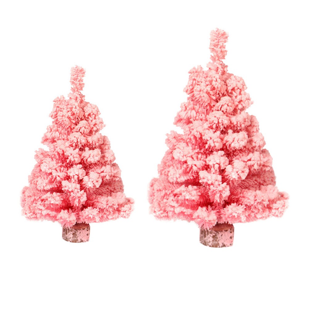 Simulation Pink Encryption Flocking Mini Christmas Tree New