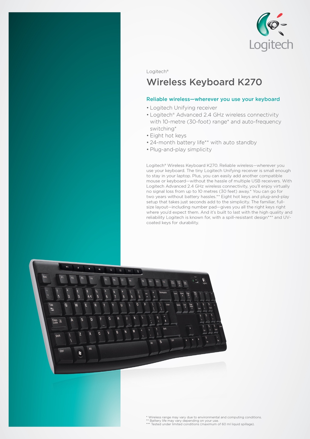 Logitech K120/K270/K375S USB Wired/Wireless/Bluetooth Keyboard Shopee