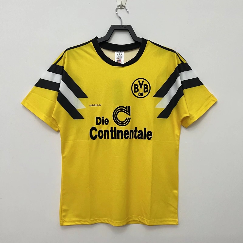 1989 Dortmund Home Retro Jersey S-XXL Short Sleeve Jersey Sports T-Shirt Football Shirt High Quality Jersey, AAA