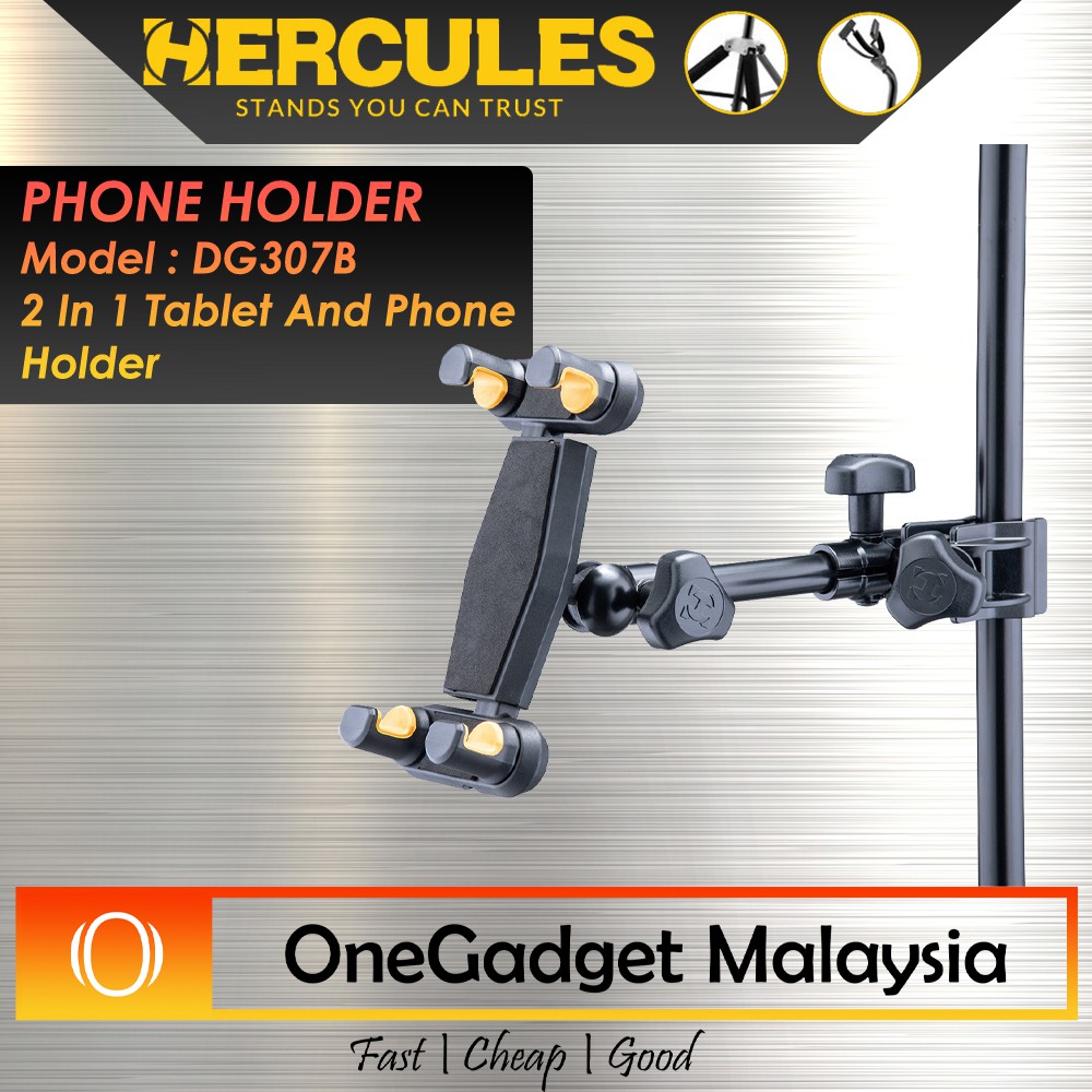 Hercules DG307B 2 In 1 Tablet And Phone Holder ( DG307B ) Shopee