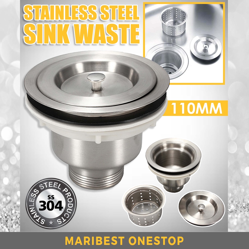 304 110MM STAINLESS STEEL WASTE | Shopee Malaysia