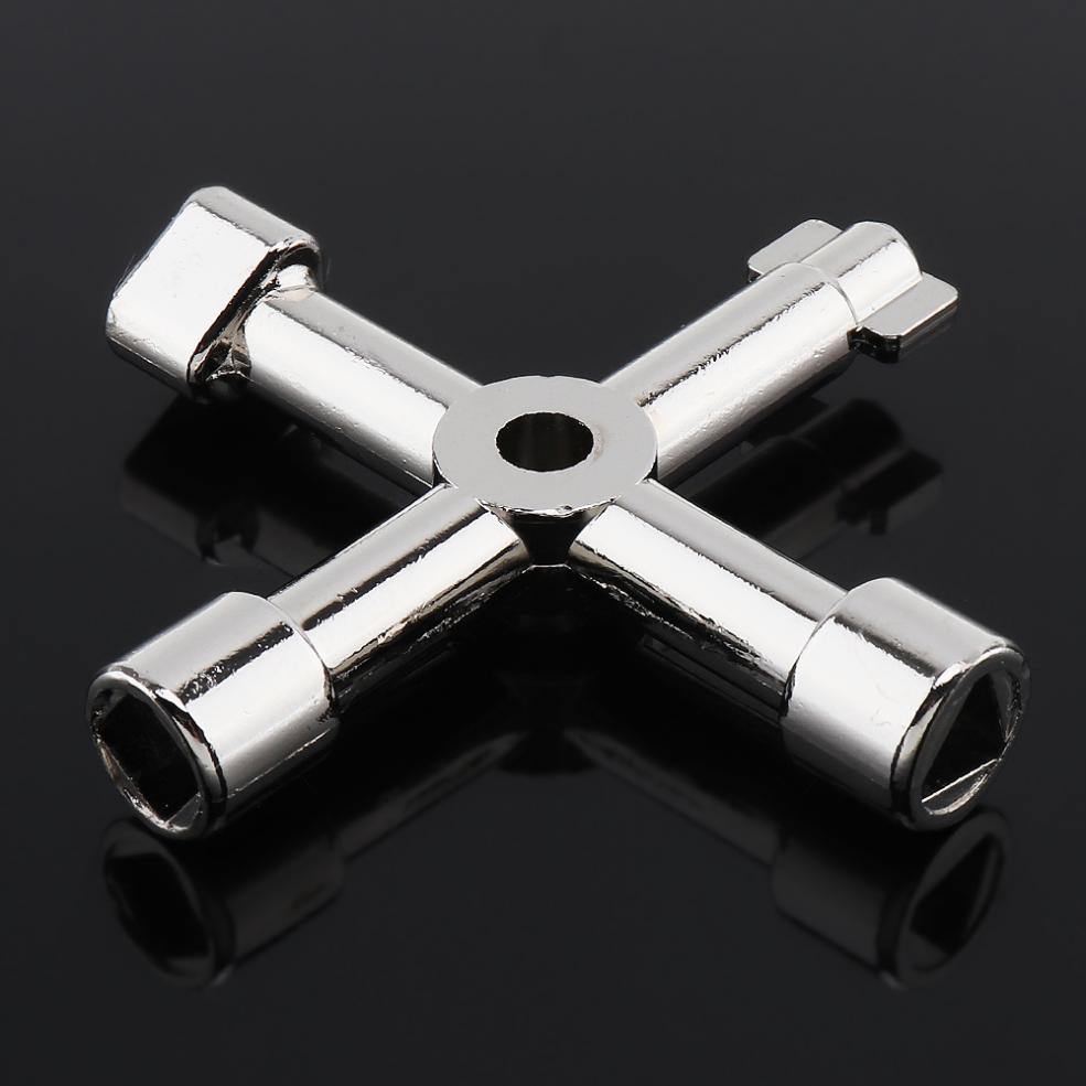 Versatile Reliable Multi-function 45 # Steel Key Wrench Cross Triangle Plumber Essential Premium - Image 5