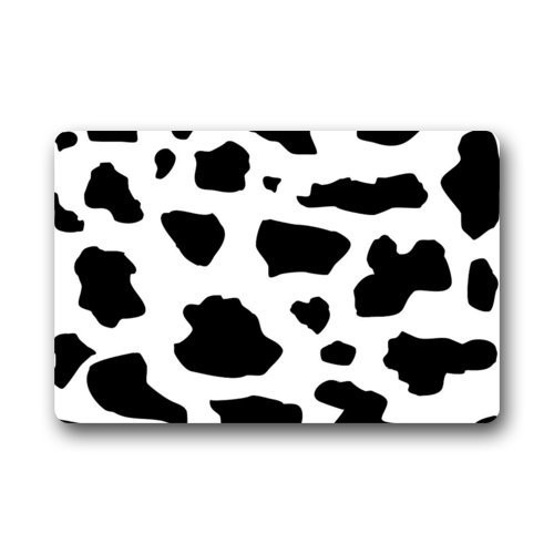 Black And White Milk Cow Print Pattern Doormat Door Mat Rug Indoor