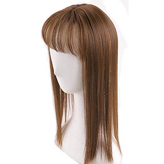 Invisible Hair Topper With 3d Fringe Crown Clip In Hair Piece For