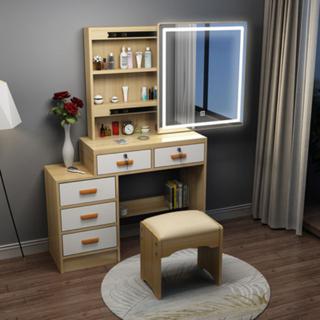 Q Shop A2 Modern Diy Led Sliding Mirror Dressing Table Bedroom Makeup Table Storage Cabinet Shopee Malaysia