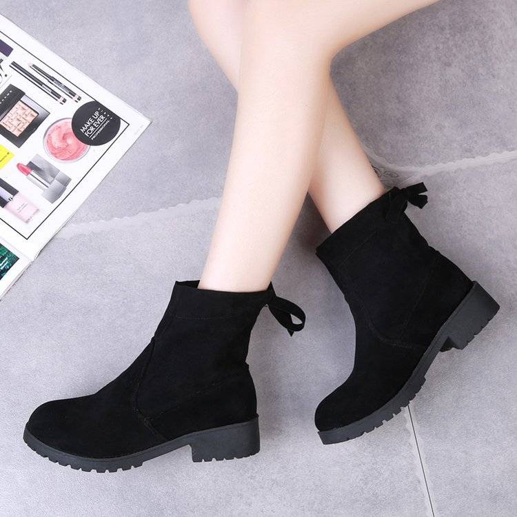 velvet flat boots