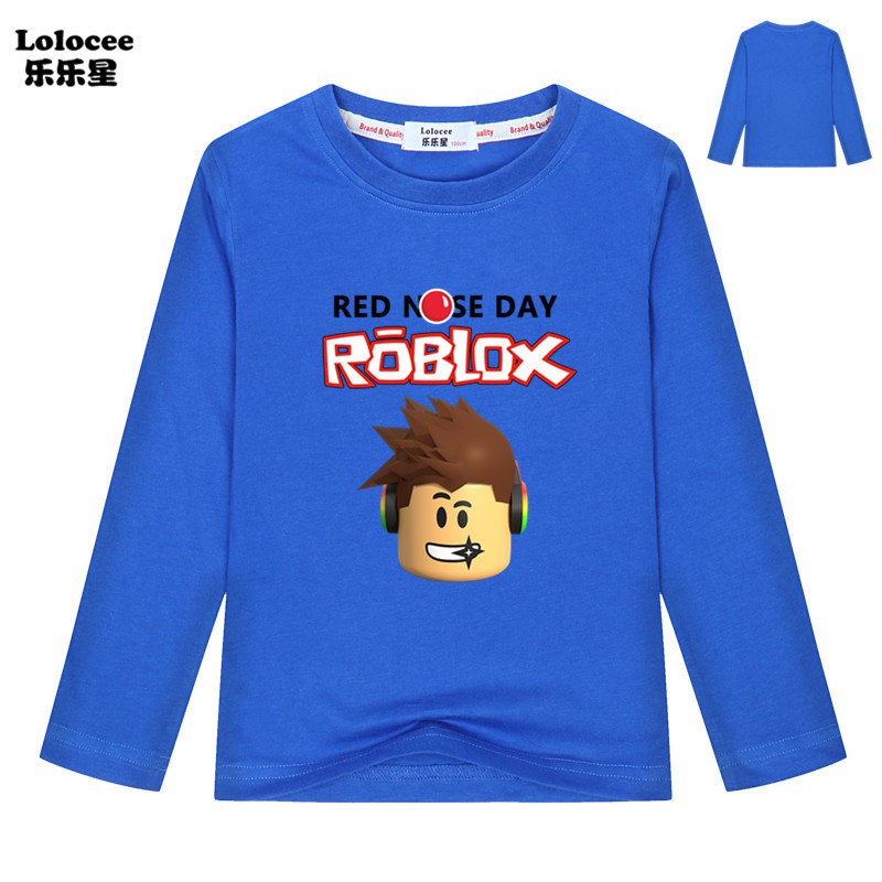 Roblox Red Nose Days T Shirt For Kids Boys Long Sleeve Tee Shirt Spring Autumn Basic Tee Shopee Malaysia - pink simple supreme shirt cheap buynow roblox