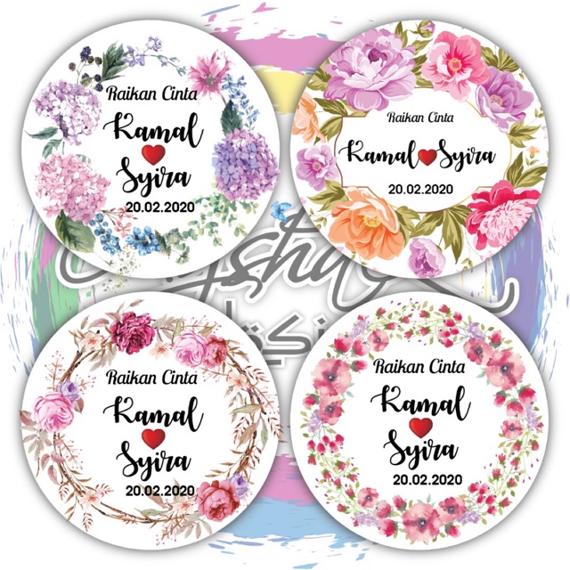 STICKER WEDDING KAHWIN 100PCS RM10 3CM 4CM Shopee Malaysia