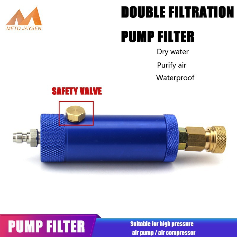 Hand Pump Filter Air Filtering with Safety Valve M10x1 Hand Pump Air