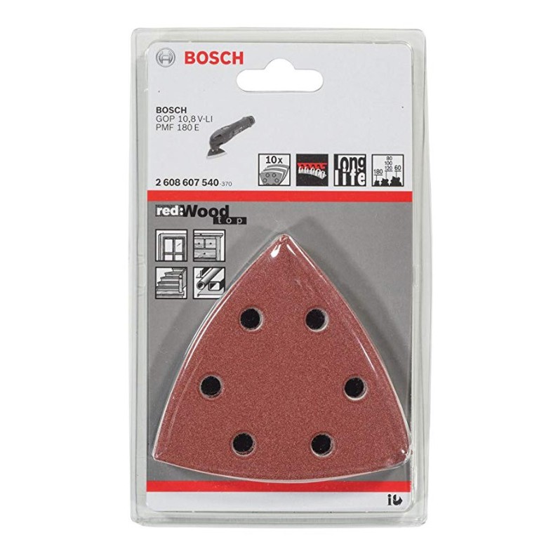 Bosch Professional Bosch Professional 10-pc sanding sheet set 93mm;60; 80; 100; 120; 180 2608607541 