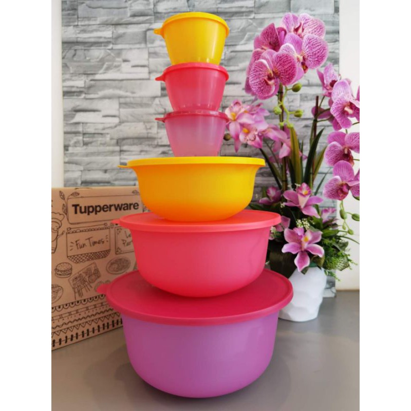 Tupperware Aloha Bowl Set included Handy Fancy