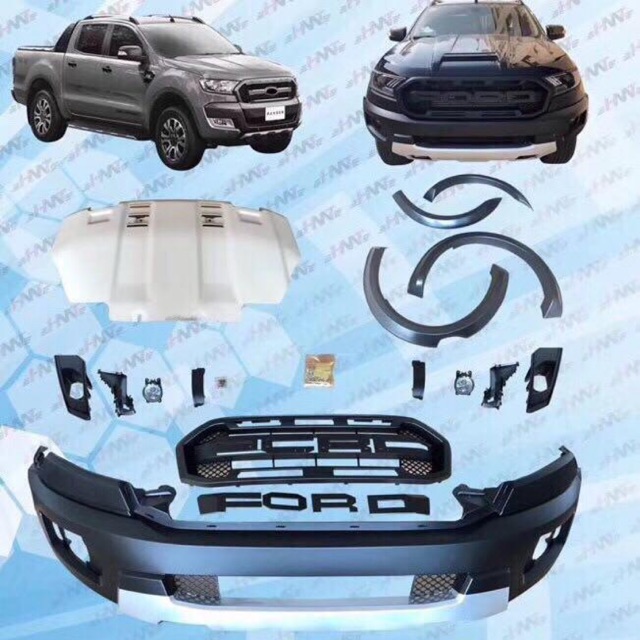 Ford Ranger T6 T7 2016 2019 Conversion Raptor Bodykit Body Kit Bumper Grill