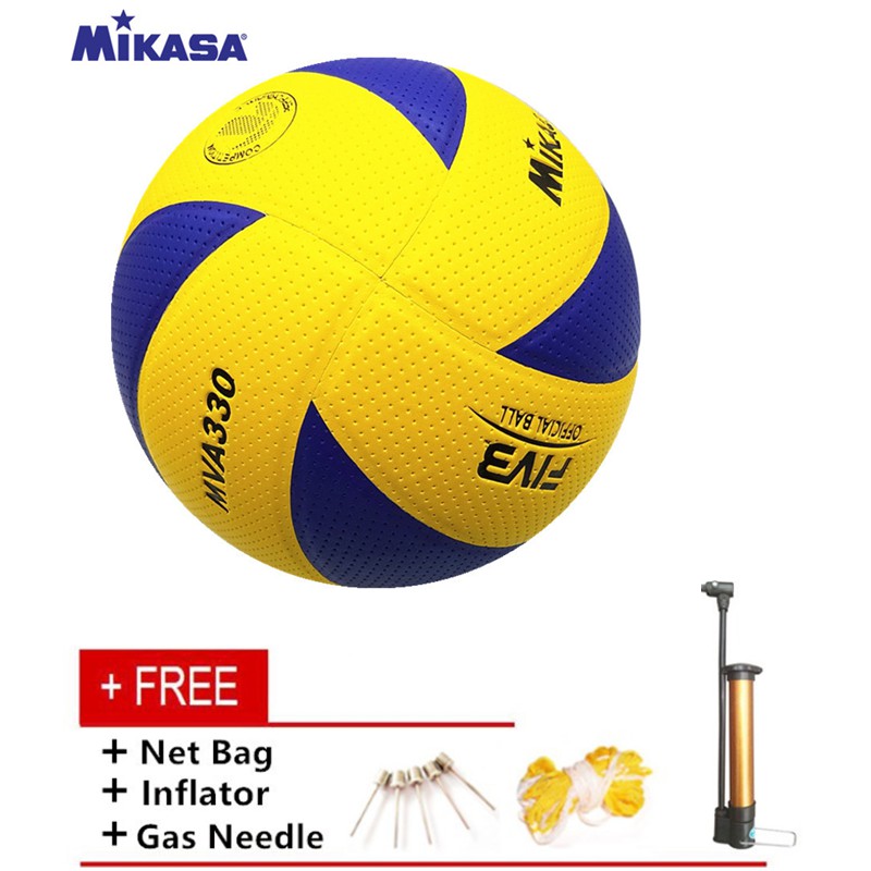 Original Mikasa Volleyball Mva330 Genuine Pu Official Size 5 Volleyball Ball Shopee Malaysia