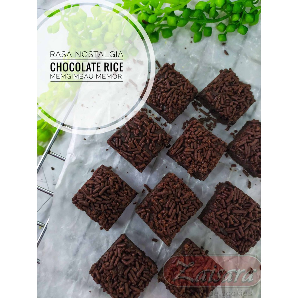 Biskut Coklat Urai( Rice Chocolate Biscuits) rangup dan penuh rasa coklat Mengimbau Nostalgia