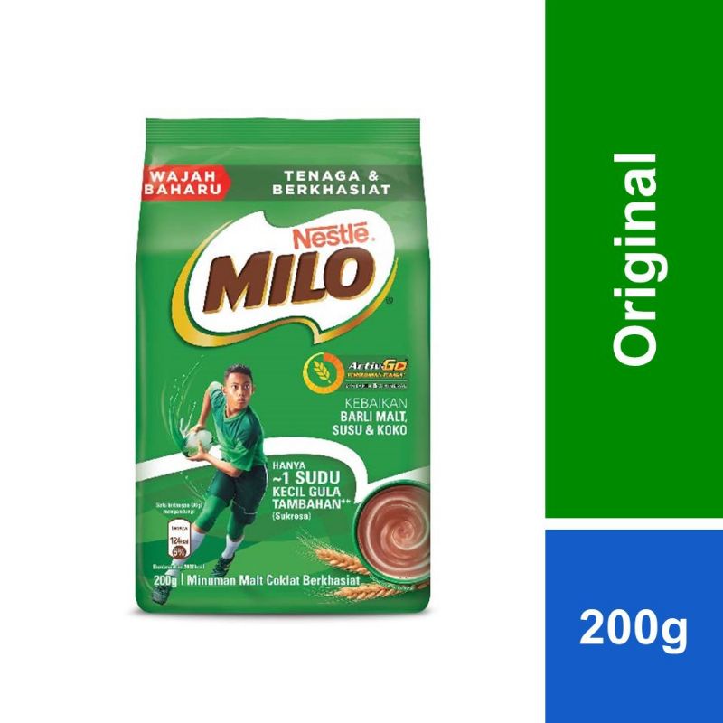 Milo 200g Nestle Milo ActivGo Chocolate Malt Powder 200g (Expire 30/9