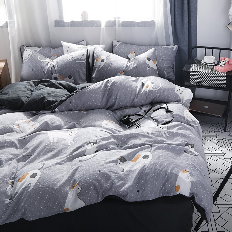 Cute Cat Bedding Set Queen Size Bed Sets Modern Design Bed Linen