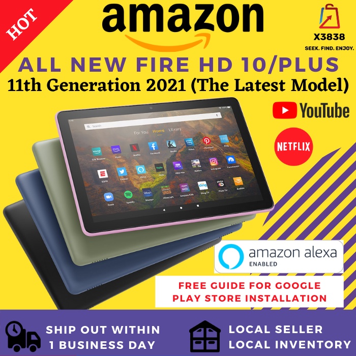 Amazon All New Fire Hd 10 Plus Tablet 32gb 11th Generation 2021 Release The Latest Model 10 1 1080p Full Hd Display Shopee Malaysia