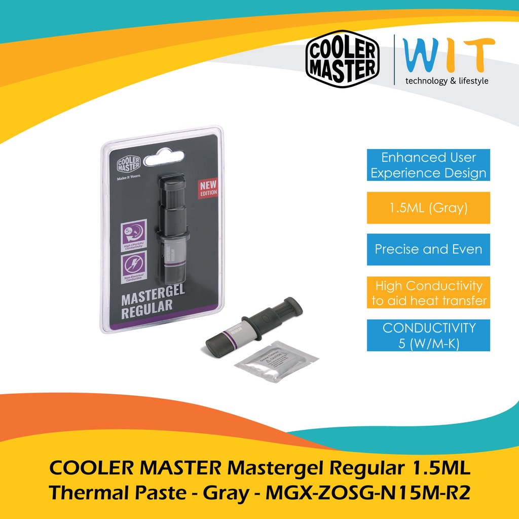Cooler Master Mastergel Regular 1.5ML Thermal Paste - Gray - MGX-ZOSG-N15M-R2