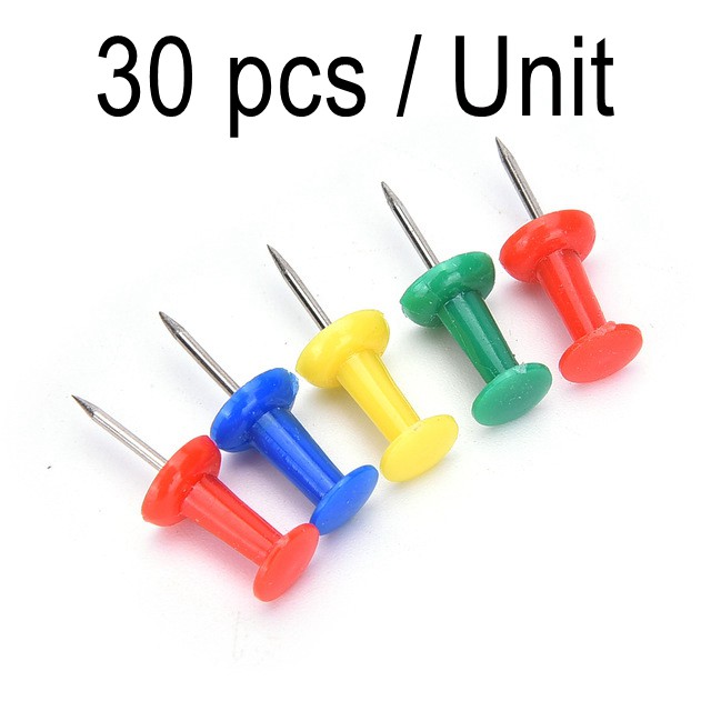 Ready Stock 12 Units Mix Colour Plastic Push Pin Shopee Malaysia