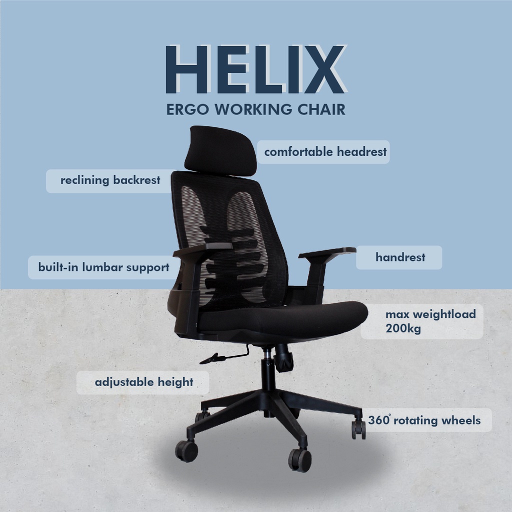 FINSSO : 511 DAFFODIL HELIX ERGONOMIC PREMIUM OFFICE CHAIR