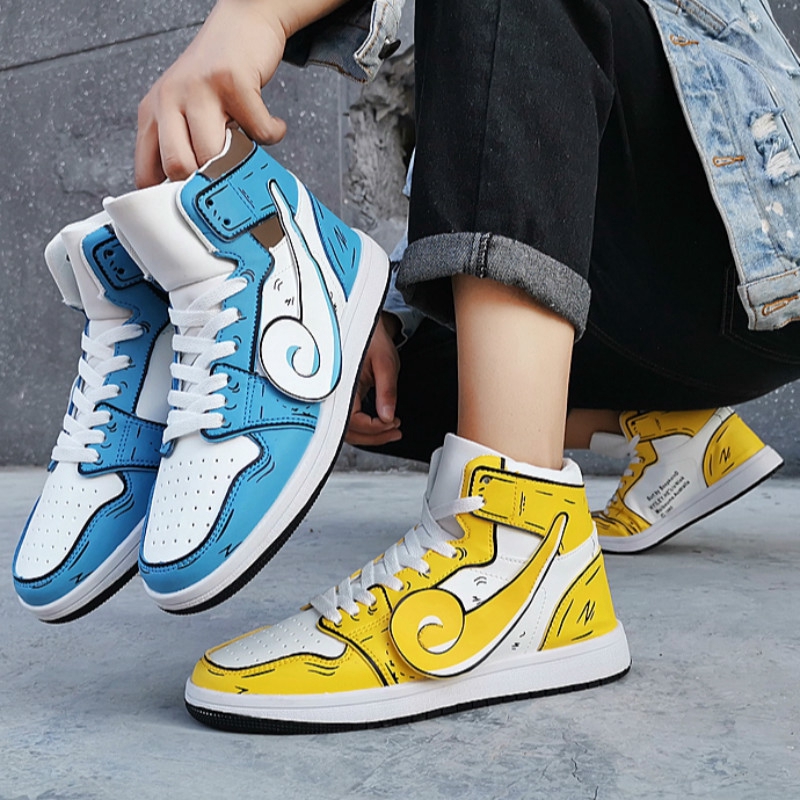 Women and Men Teenger Anime Pokemon Pikachu Squirtle Skateboard Shoes  Street Dance Shoes Running Sports High-Top Sneaker | Shopee Malaysia