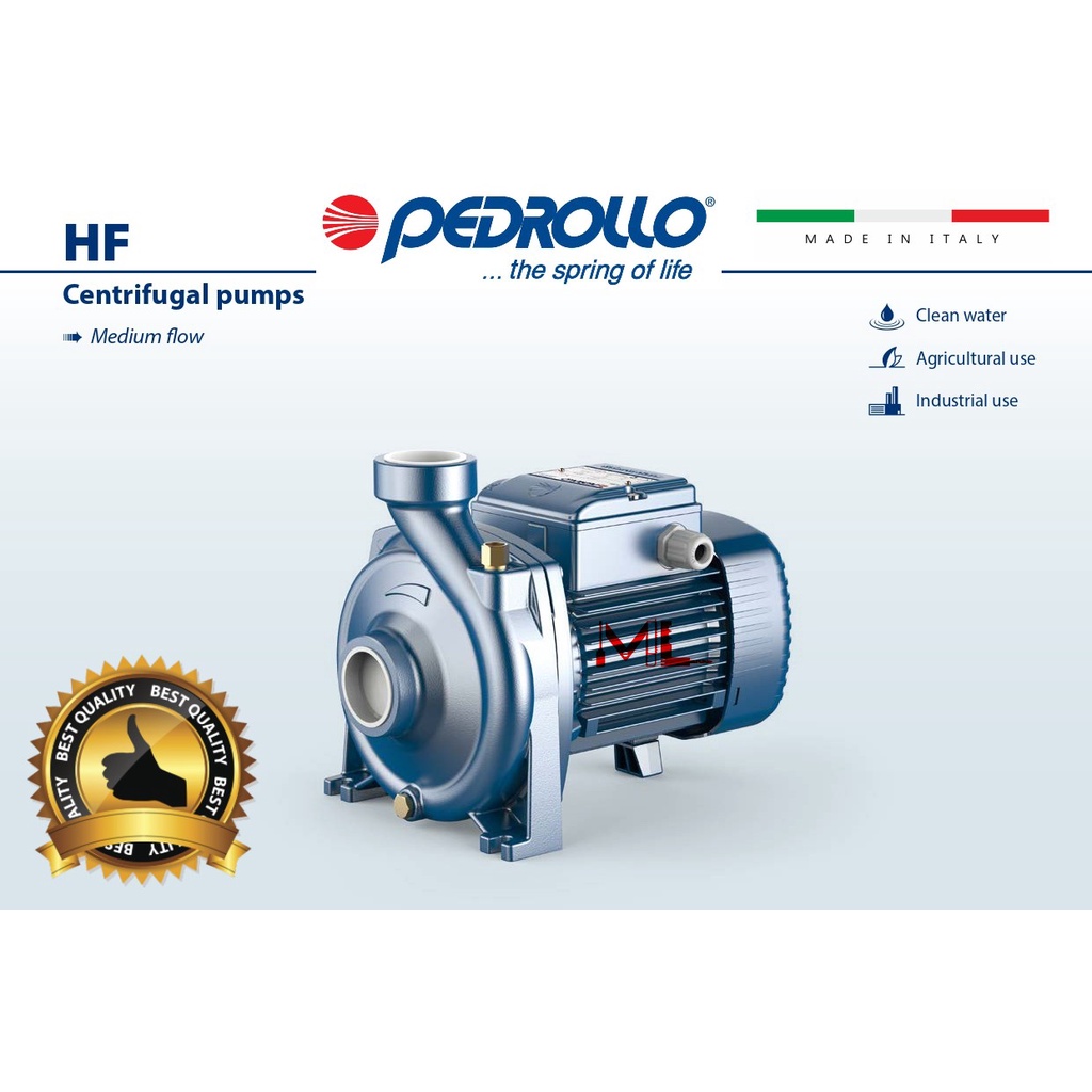 PEDROLLO HFM 5A Medium Flow Centrifugal Pump 1.5HP MADE IN ITALY Heavy ...
