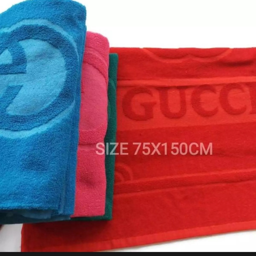 Jumbo Gucci Adult Bath Towel 80x150 - Plain Water Absorbent Towel | Shopee  Malaysia