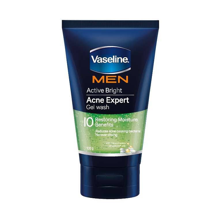 Vaseline Men Active Bright Acne Expert Gel Wash 100g