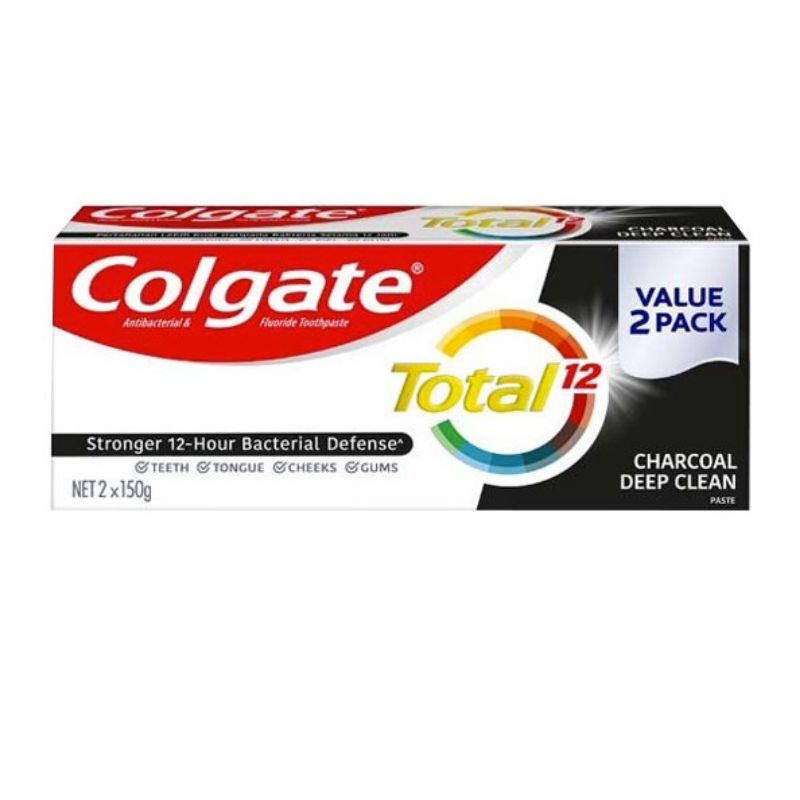 Colgate Total 12 Toothpaste Value Pack 150g x 2 ( Charcoal Deep Clean