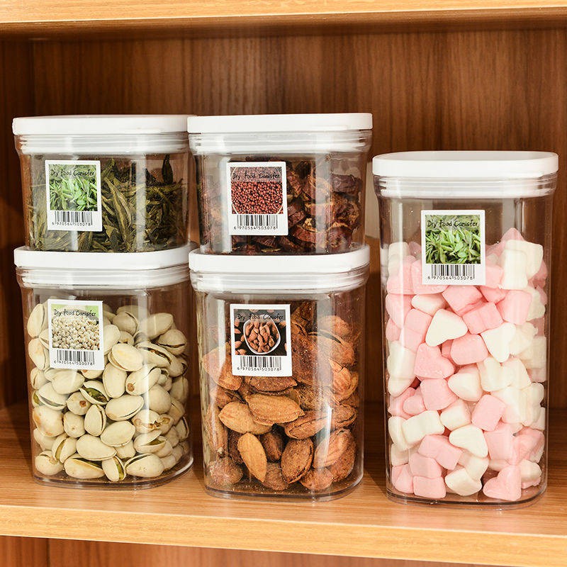 Buy Ready Stock Bekas Plastik Bekas Makanan Biji Bijian Utuh Kedap Udara Balang Dapur Rempah Rempah Biji Kopi Teh Kotak Makanan Plastik Lutsinar Dengan Penutup Seetracker Malaysia