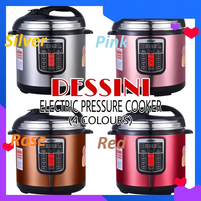 DESSInI Italy 6L/8L Pressure Cooker NonStick Stanless Steel Inner Pot