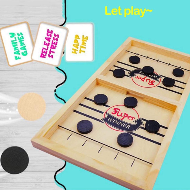 Premium Have Wooden Fast Sling Puck Game Paced Table Desktop Battle Winner Board Foosball Games toy Adults Parent-Chi... - Image 4