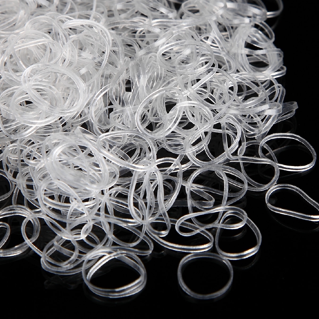 350pcs Transparent Elastic Hair Tie Braids Hair Ring Ropes