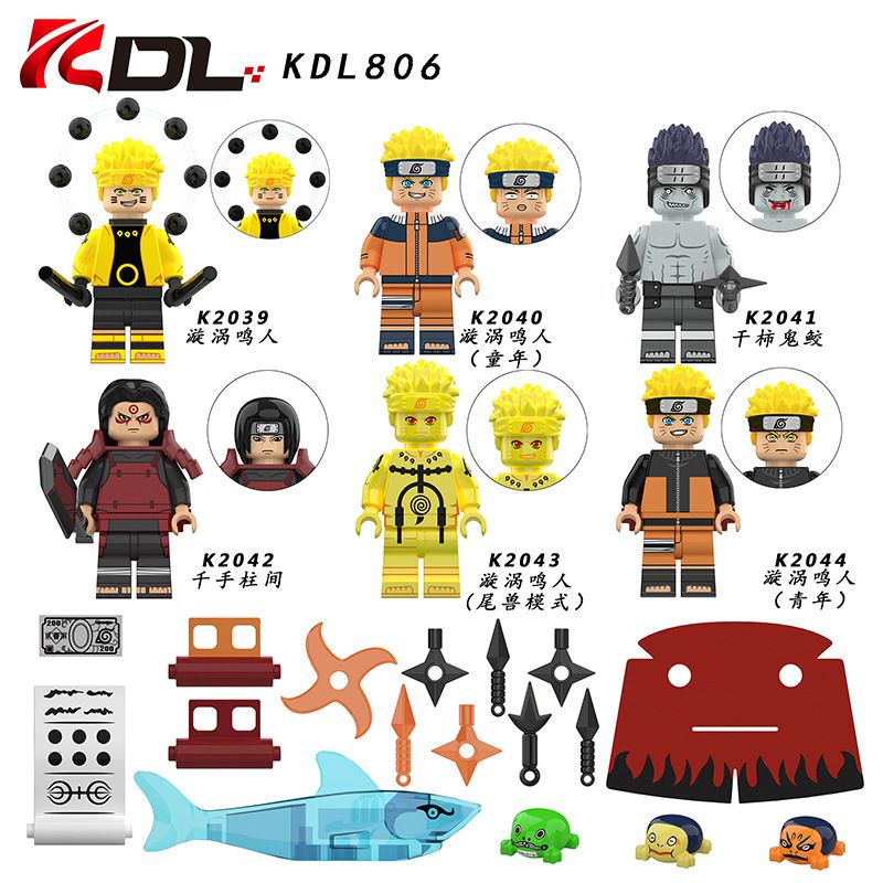 Lego Naruto Boruto Akatsuki Kakashi Sasuke Jiraiya Zabusa Minato Anime