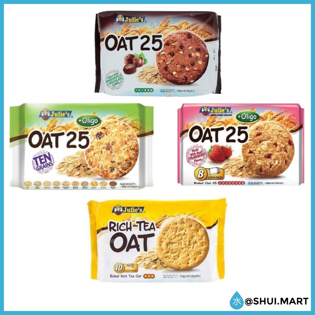 Julies OAT 25 BISCUITS / BISCUIT GANDUM OAT DIET TEN GRAINS / STRAWBERRY / CHOCOLATE CHOCOLATE CHOCOLATE CHOCOLATE CHOCOLATE CHOCOLATE