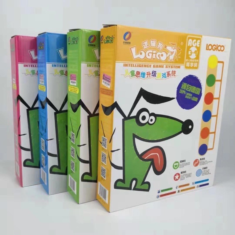 READY STOCK-LOGICO with BOARD/MATHS德国逻辑狗儿童思维升级游戏系统/幼儿网络专供尊享装第1234阶(带操作板)