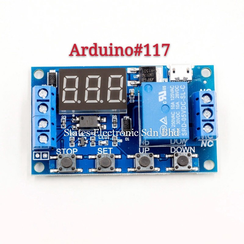 Arduino117 XYJ02 Relay Timer Module with Display Count Up/Down
