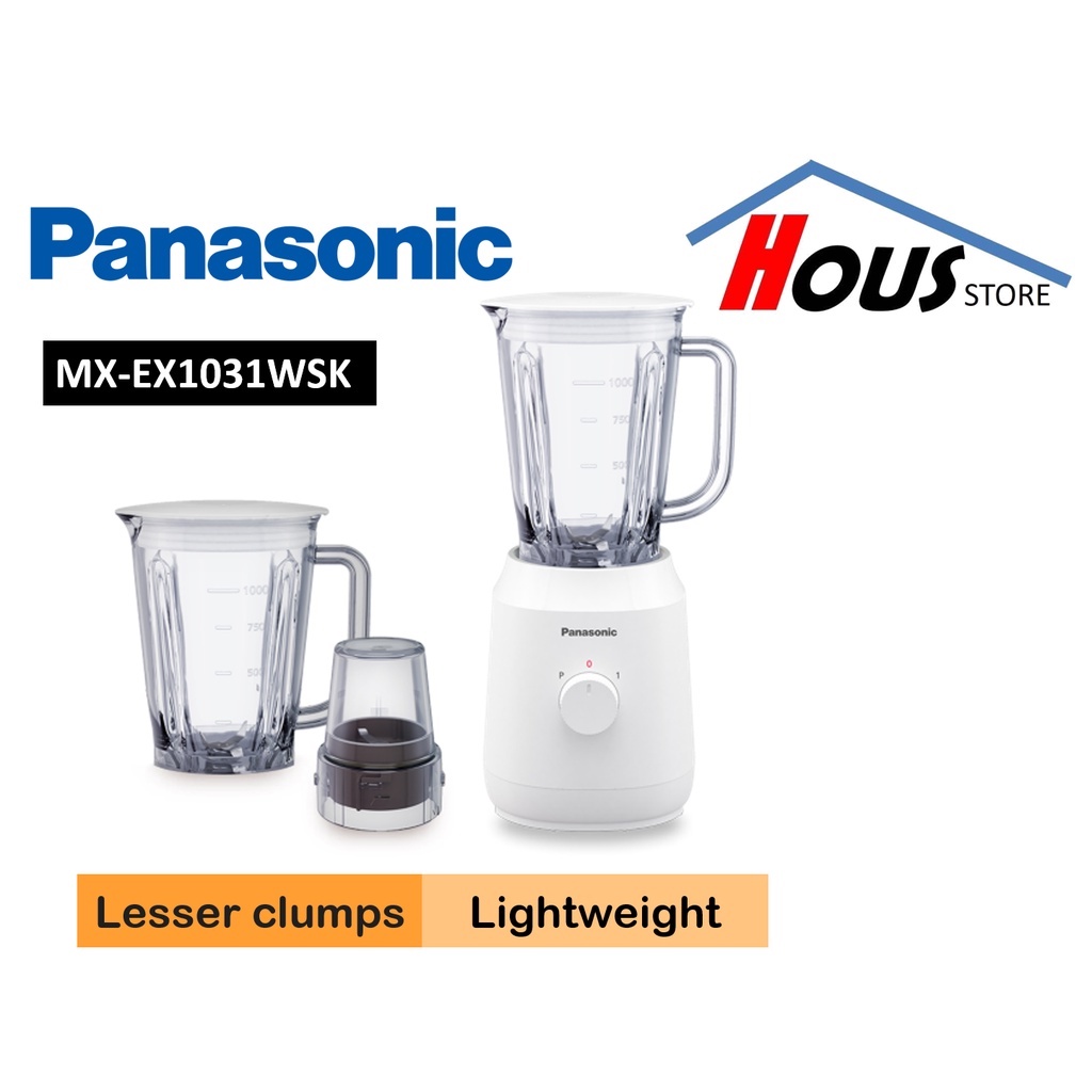 Panasonic Blender Twin Jug 450W Blender With Dry Mill MX-EX1031WSK & 300W Blender MX-801SHGSL