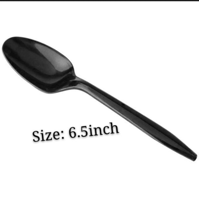 Sudu Plastik Hitam 6 Spoon 50 Pcs Shopee Malaysia