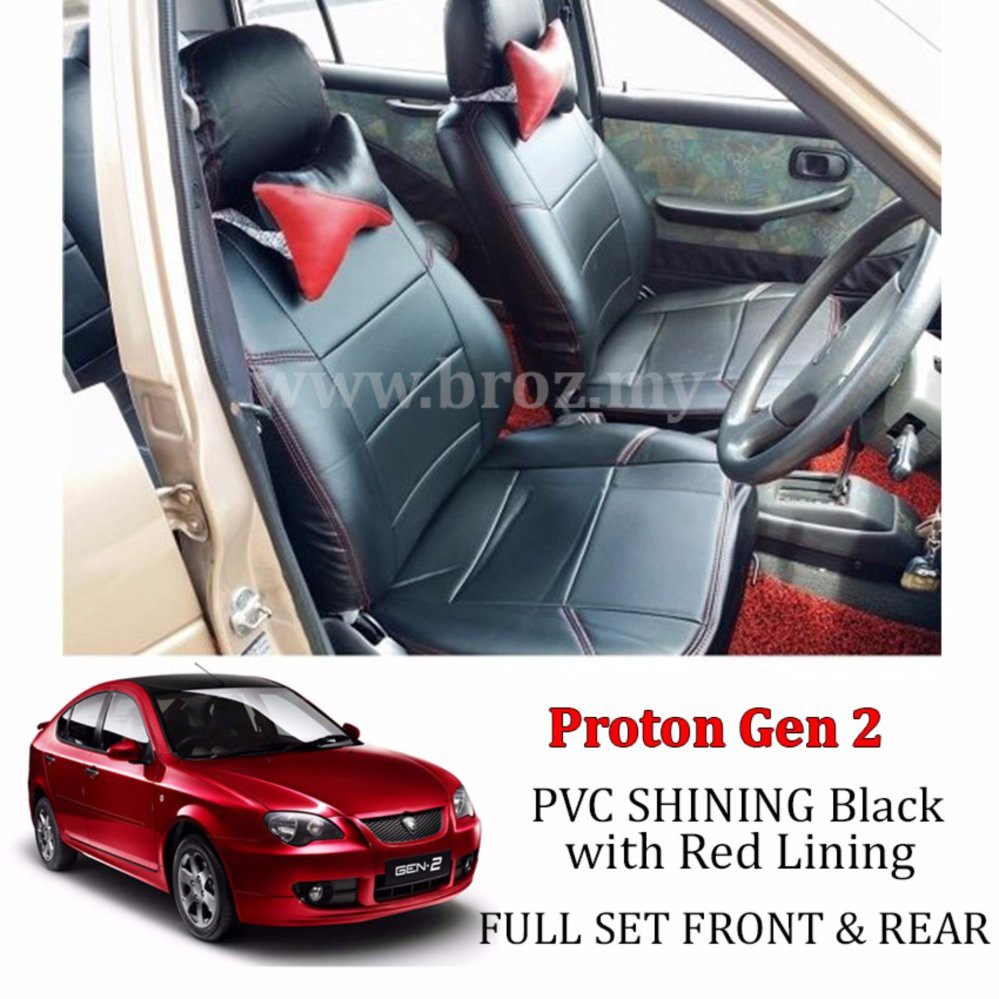 Black Grey Car Seat Covers For Proton Gen 2 Satria Car Seat