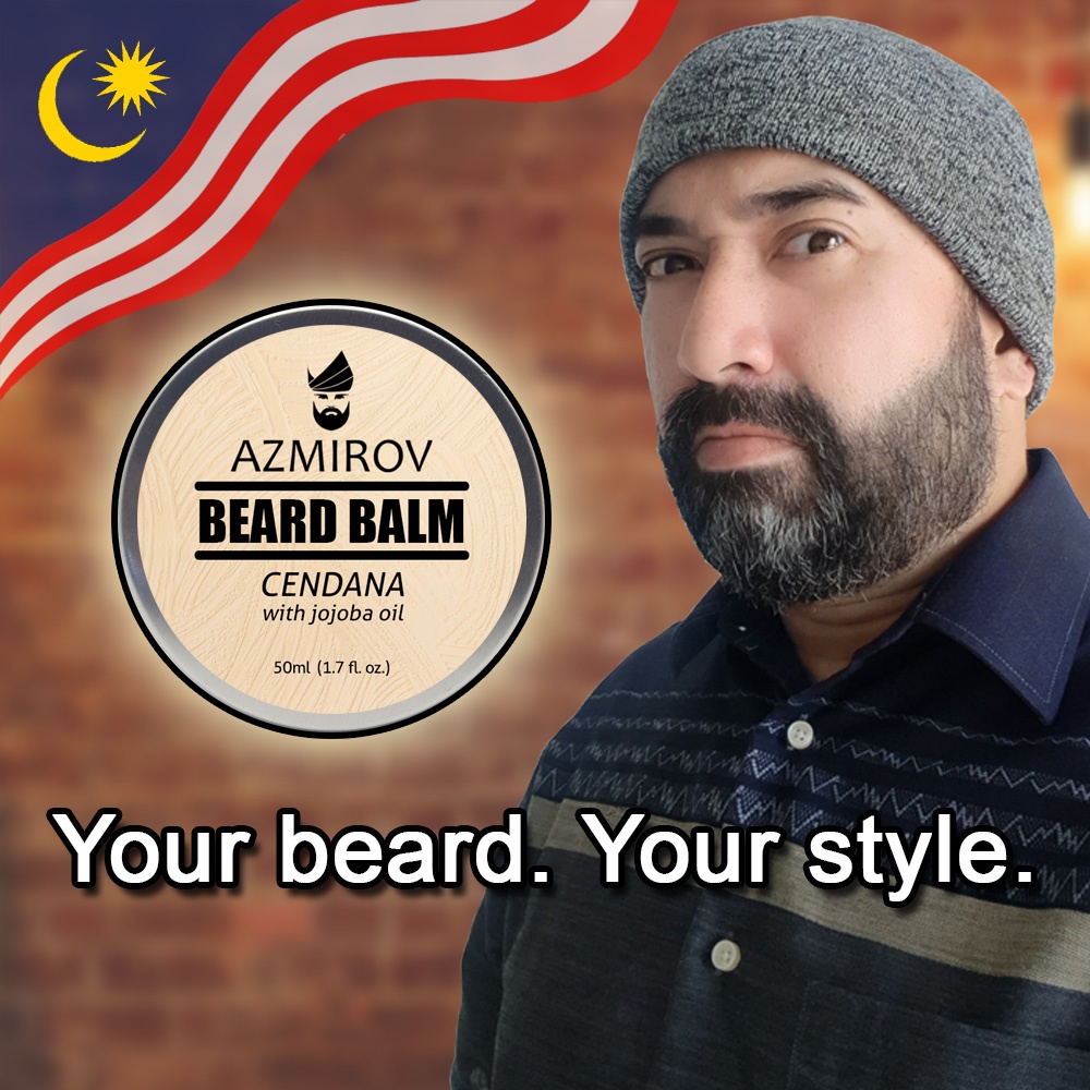 Azmirov Beard Balm - Cendana 50ml - Balm Jambang dan Janggut Azmirov Buatan Malaysia