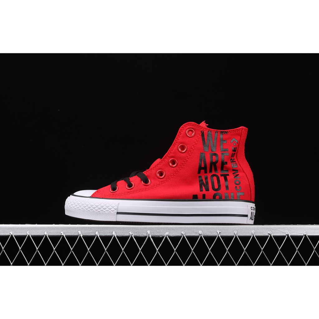 converse we are not alone red