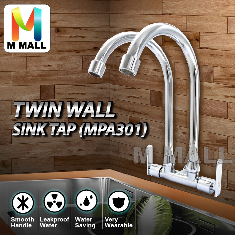MCPRO Kitchen Faucet TWIN WALL SINK TAP (MPA301) Shopee Malaysia