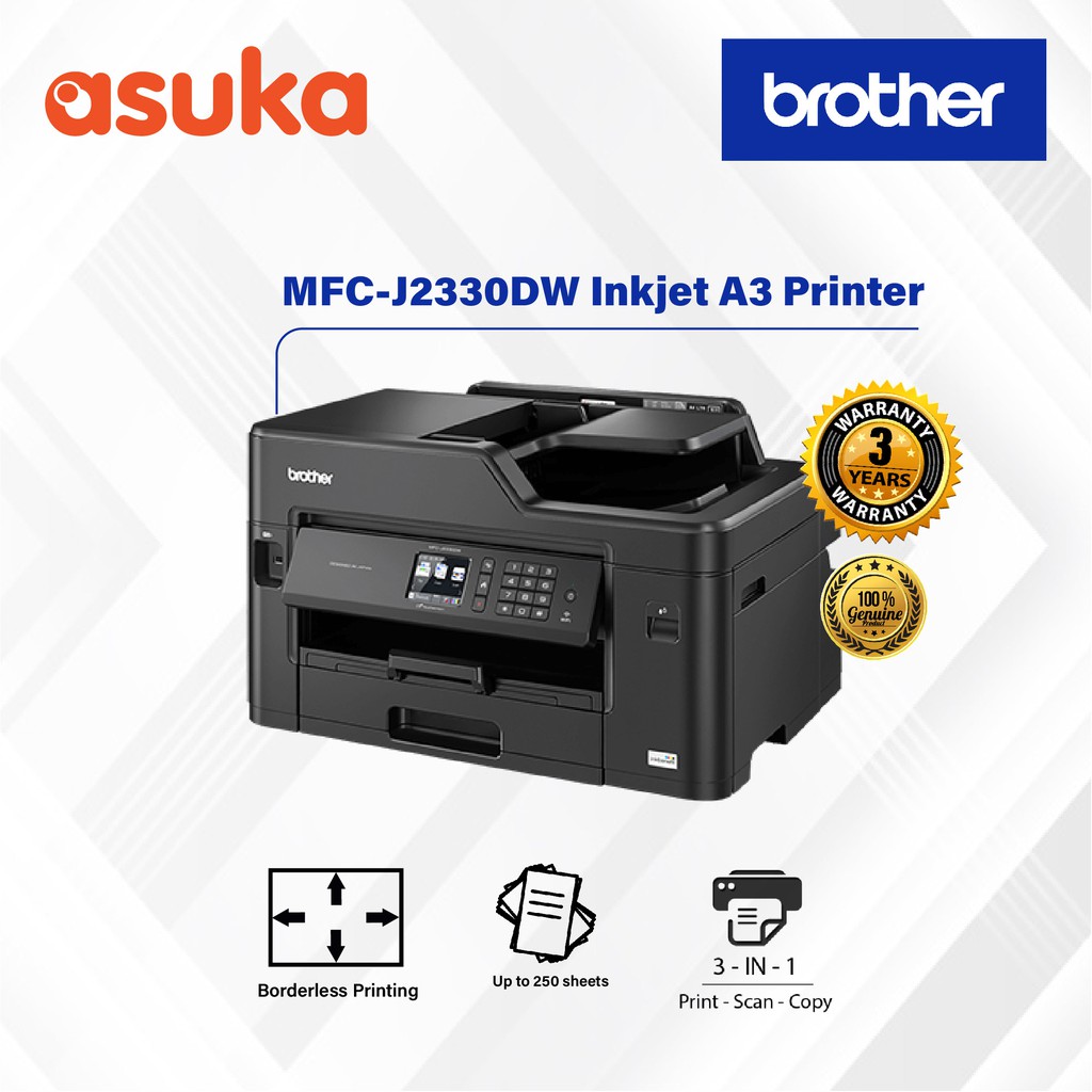 MFC-J2330DW Multi-function Business Inkjet Colour A3 Printer