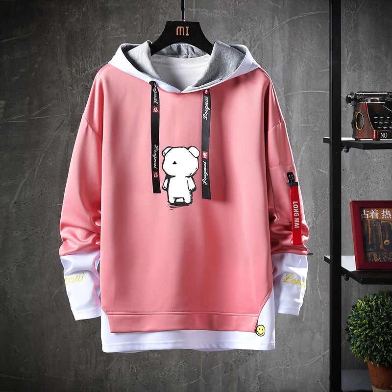 pink color hoodie