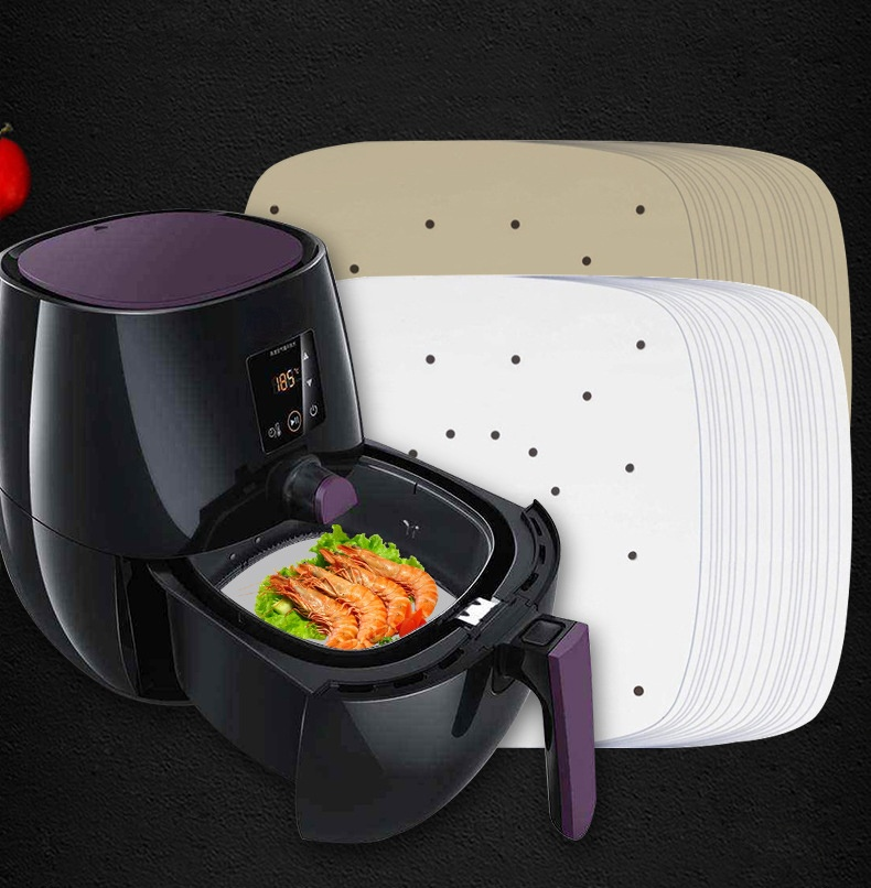 100pcs/Pack Air Fryer Pad Parchment Paper Square Baking Accessories