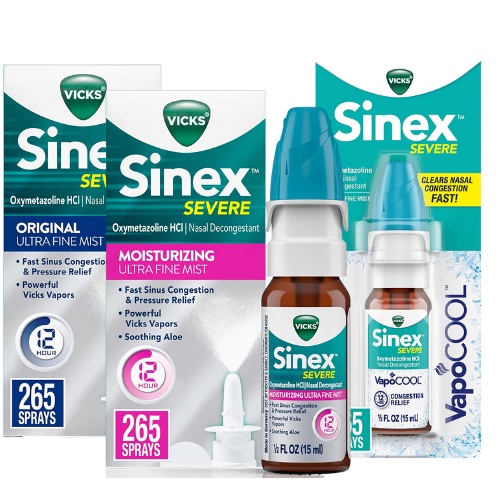 Vicks Sinex SEVERE, Nasal Spray, Original Ultra Fine Mist Sinus