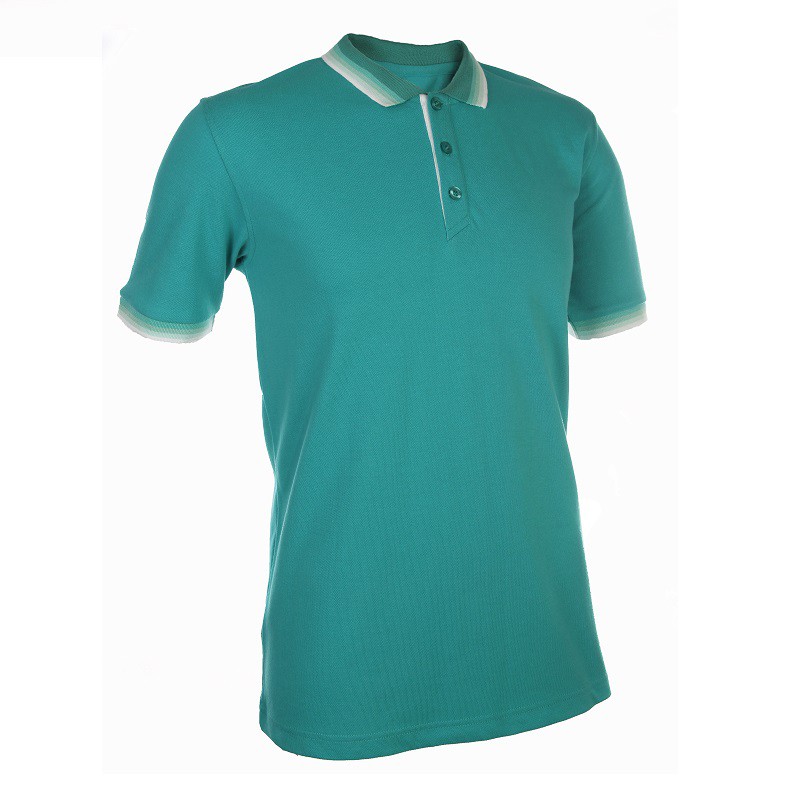 turquoise polo shirt