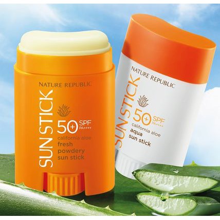 Exo Sunscreen Nature Republic California Aloe Fresh Powdery Sun Stick Spf50 Sunblock Shopee Malaysia